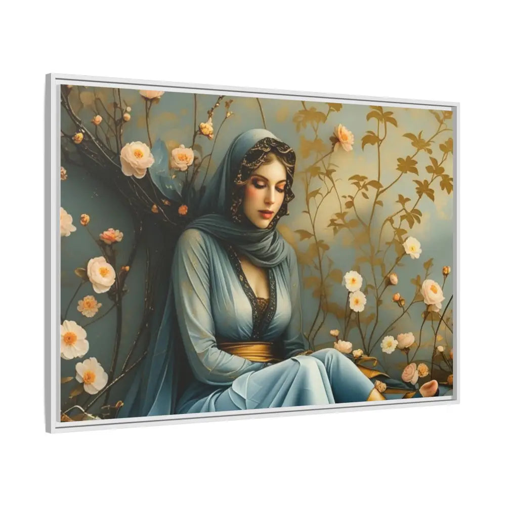 Canvas Wall Art - Woman Surrounded by Flowers Canvas