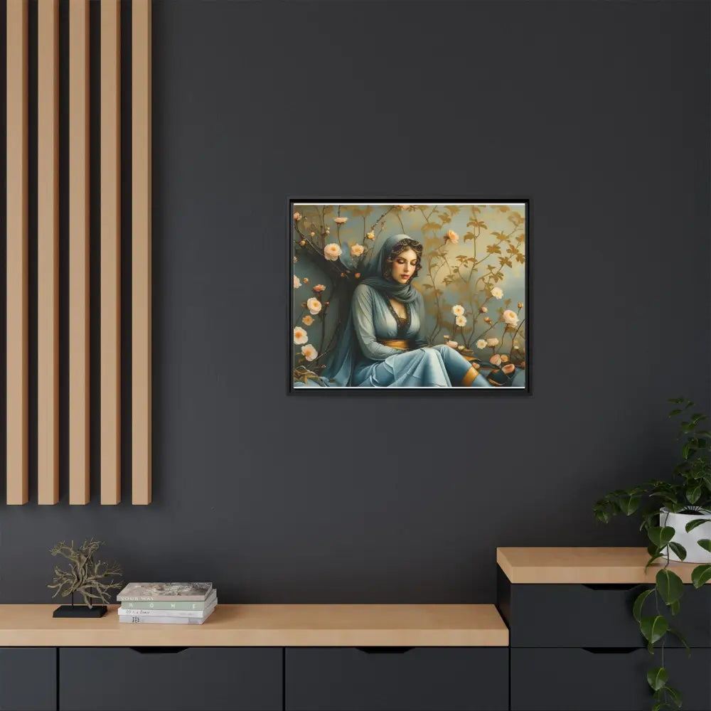 Canvas Wall Art - Woman Surrounded by Flowers Canvas