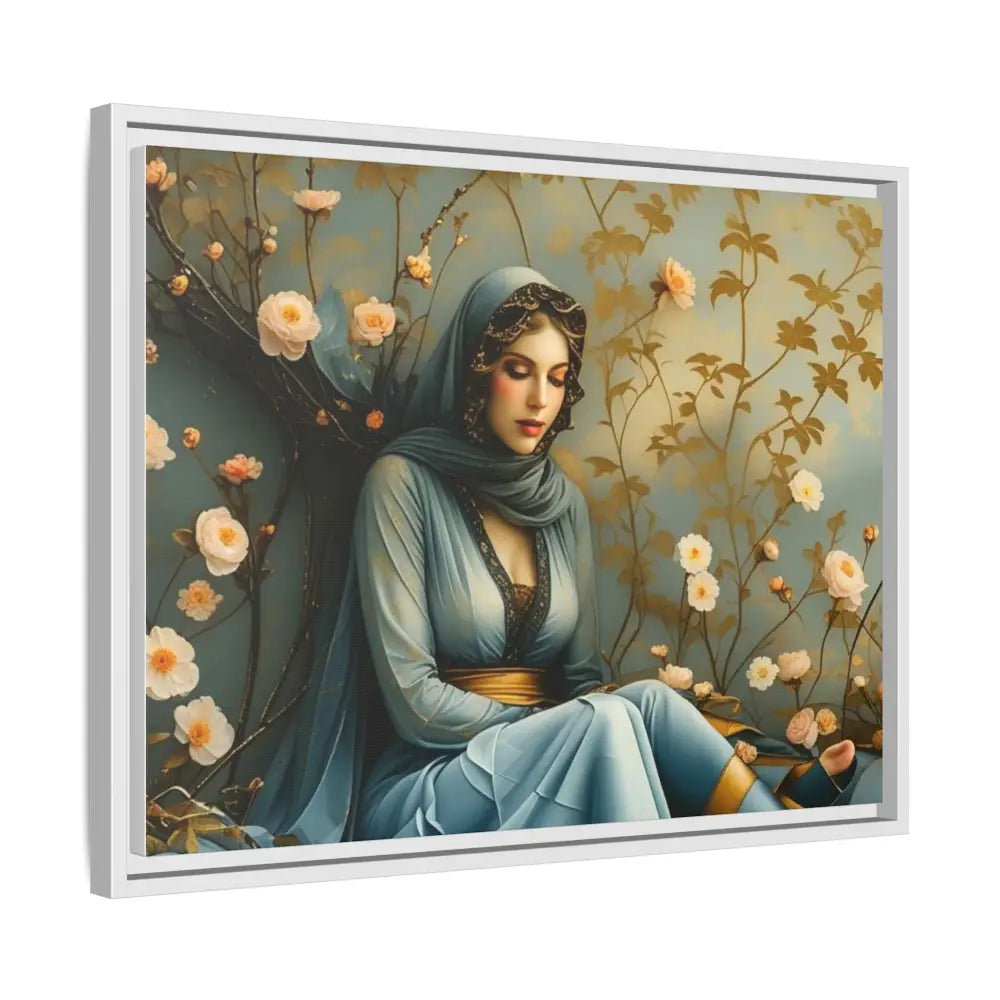 Canvas Wall Art - Woman Surrounded by Flowers Canvas
