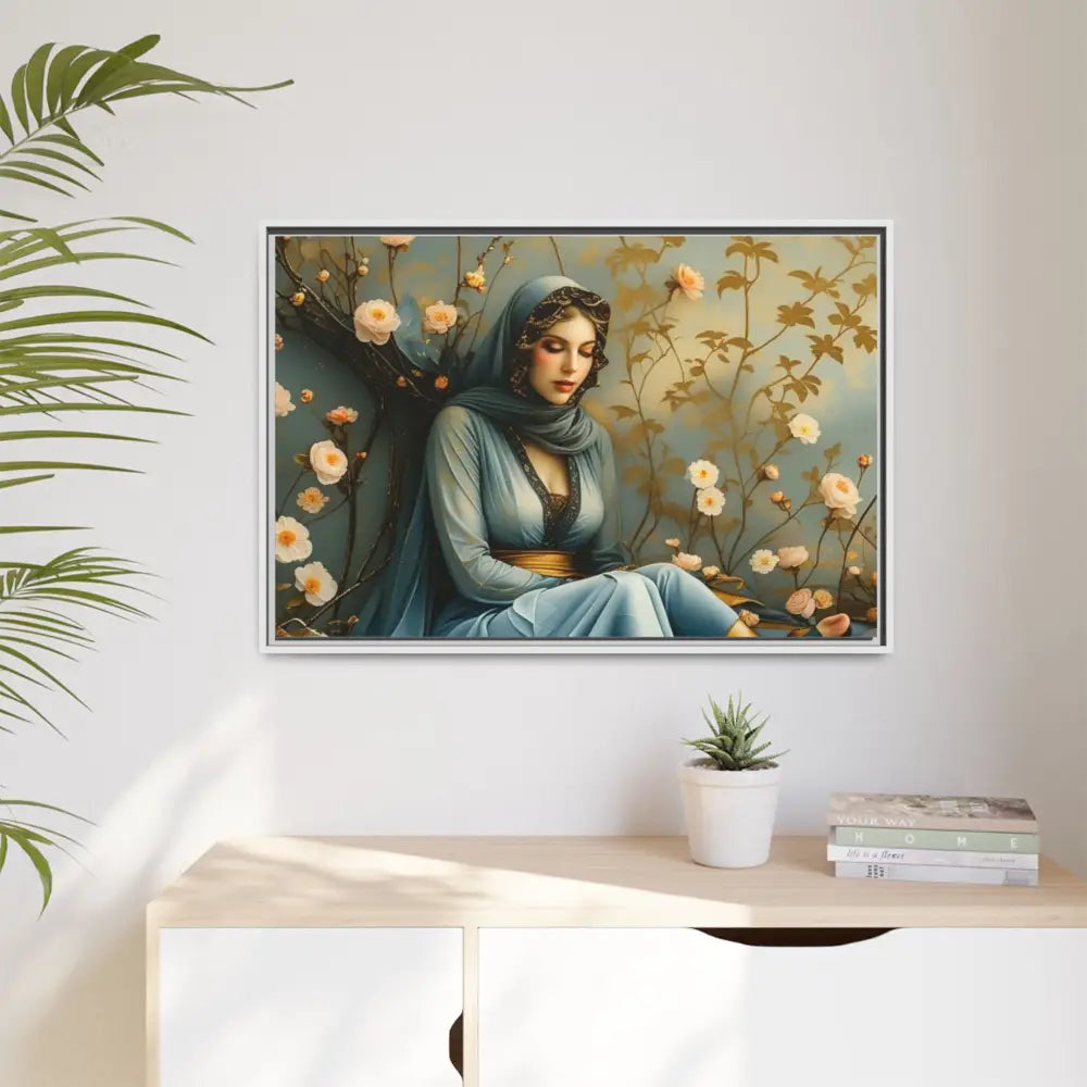 Canvas Wall Art - Woman Surrounded by Flowers Canvas