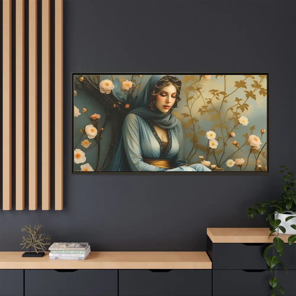 Canvas Wall Art - Woman Surrounded by Flowers Canvas