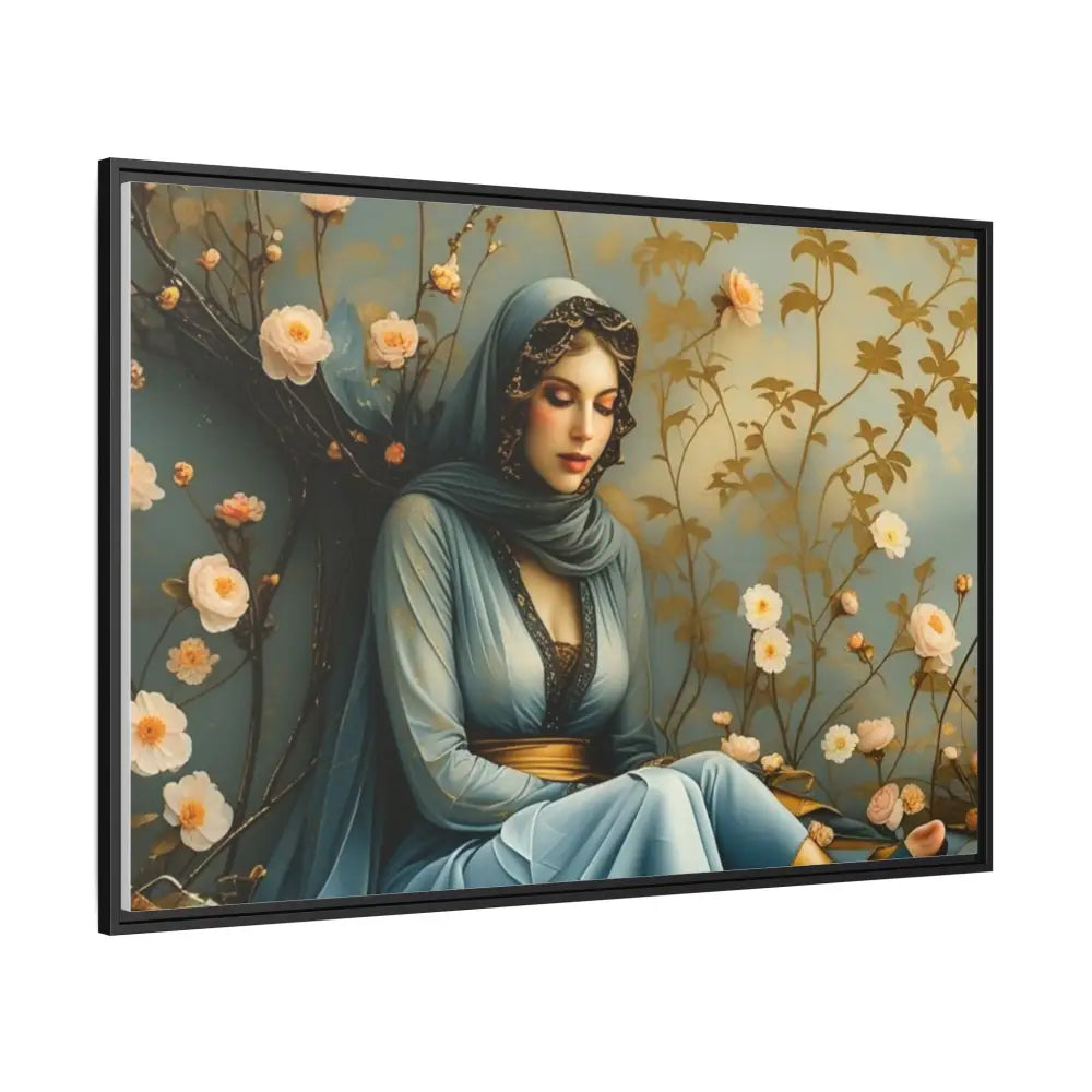 Canvas Wall Art - Woman Surrounded by Flowers Canvas