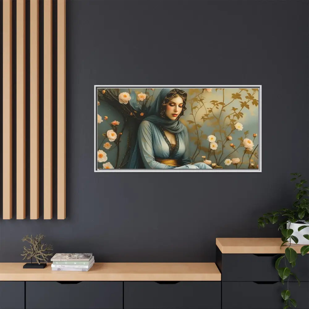 Canvas Wall Art - Woman Surrounded by Flowers Canvas