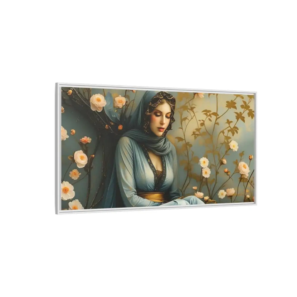Canvas Wall Art - Woman Surrounded by Flowers Canvas