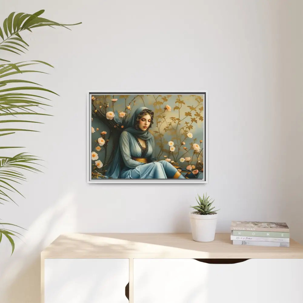 Canvas Wall Art - Woman Surrounded by Flowers Canvas
