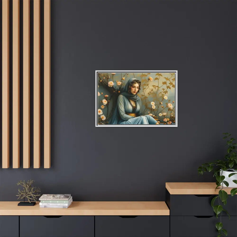 Canvas Wall Art - Woman Surrounded by Flowers Canvas