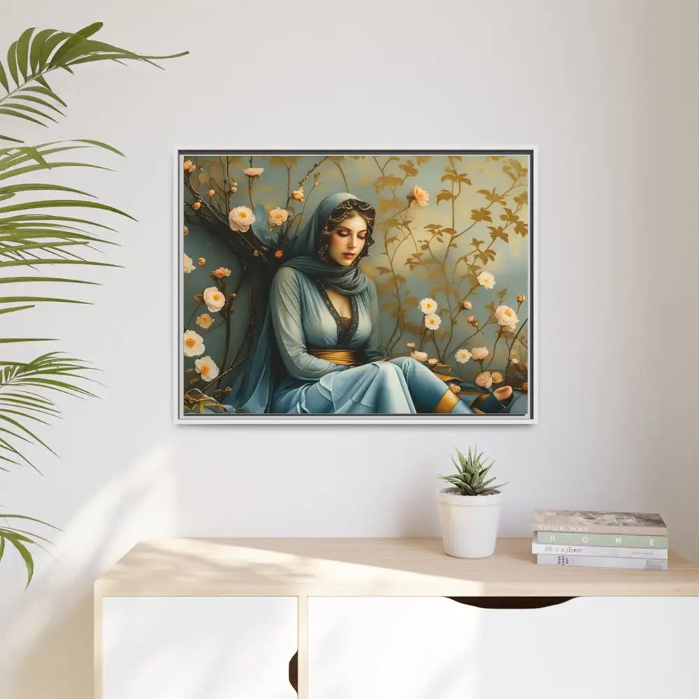 Canvas Wall Art - Woman Surrounded by Flowers Canvas