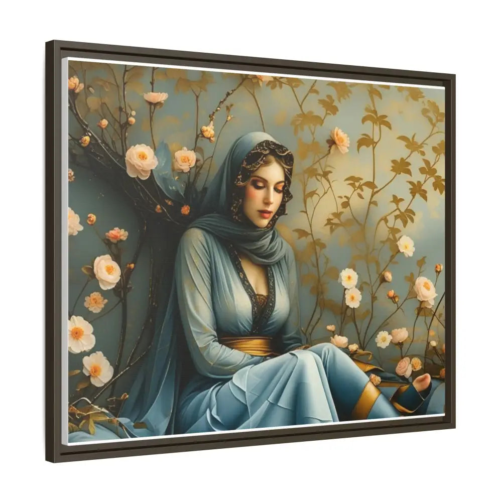 Canvas Wall Art - Woman Surrounded by Flowers Canvas