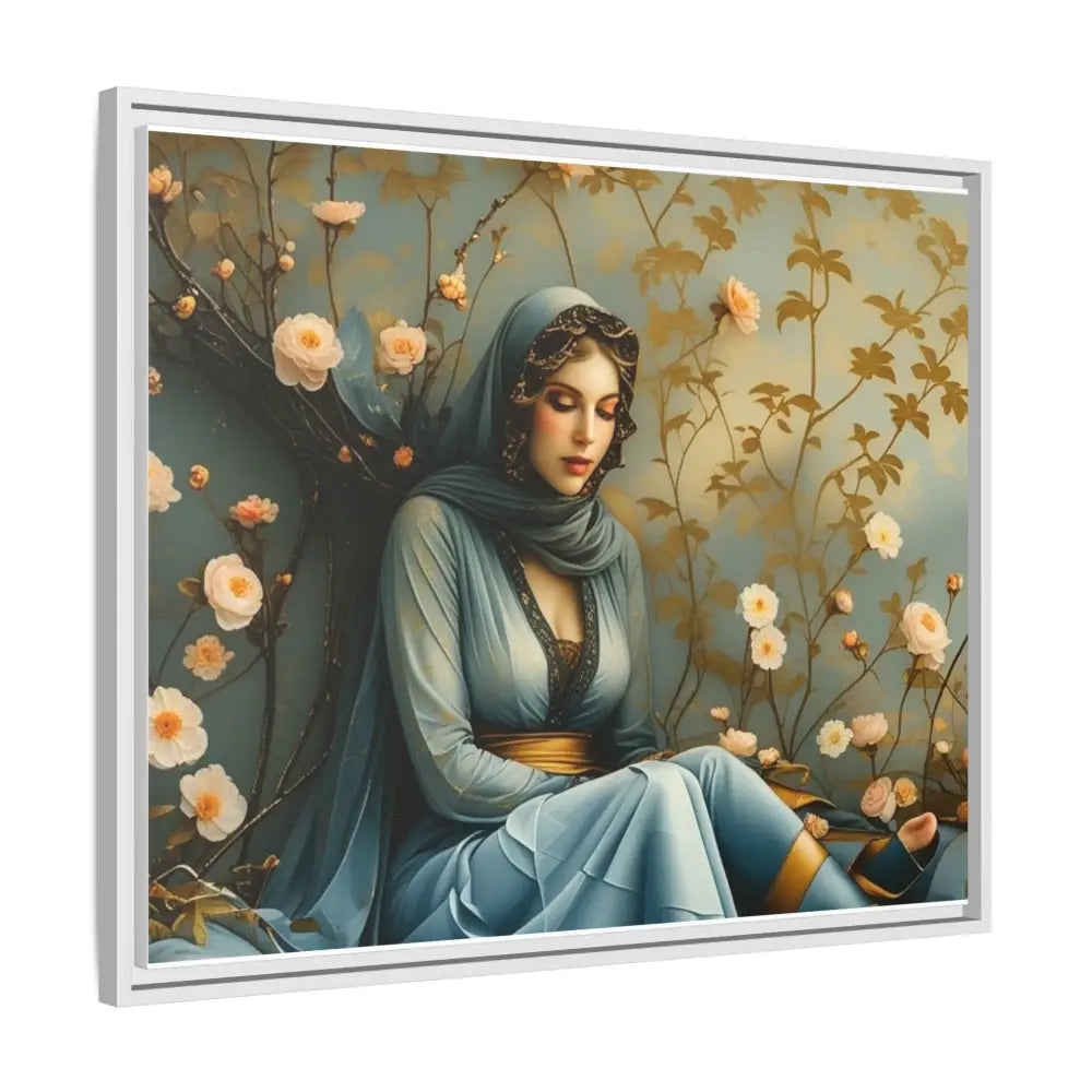 Canvas Wall Art - Woman Surrounded by Flowers Canvas