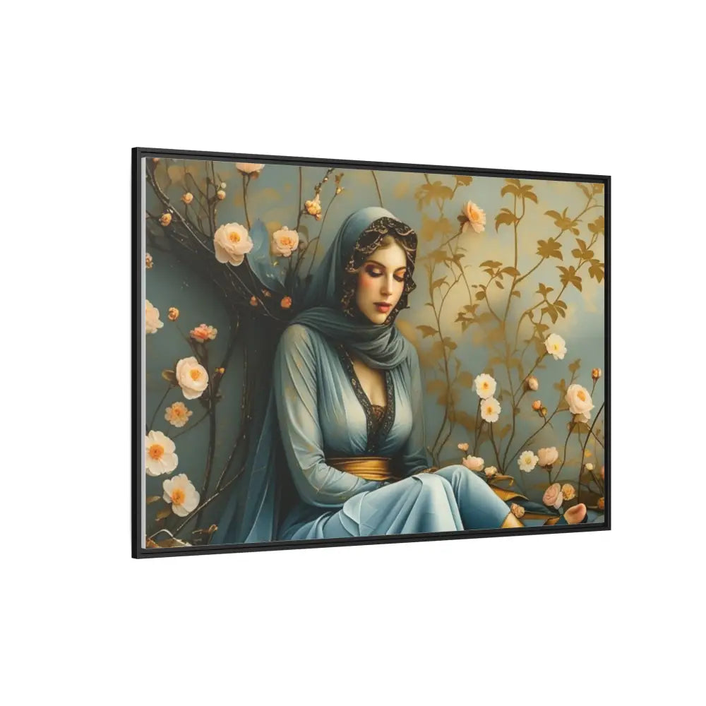 Canvas Wall Art - Woman Surrounded by Flowers Canvas