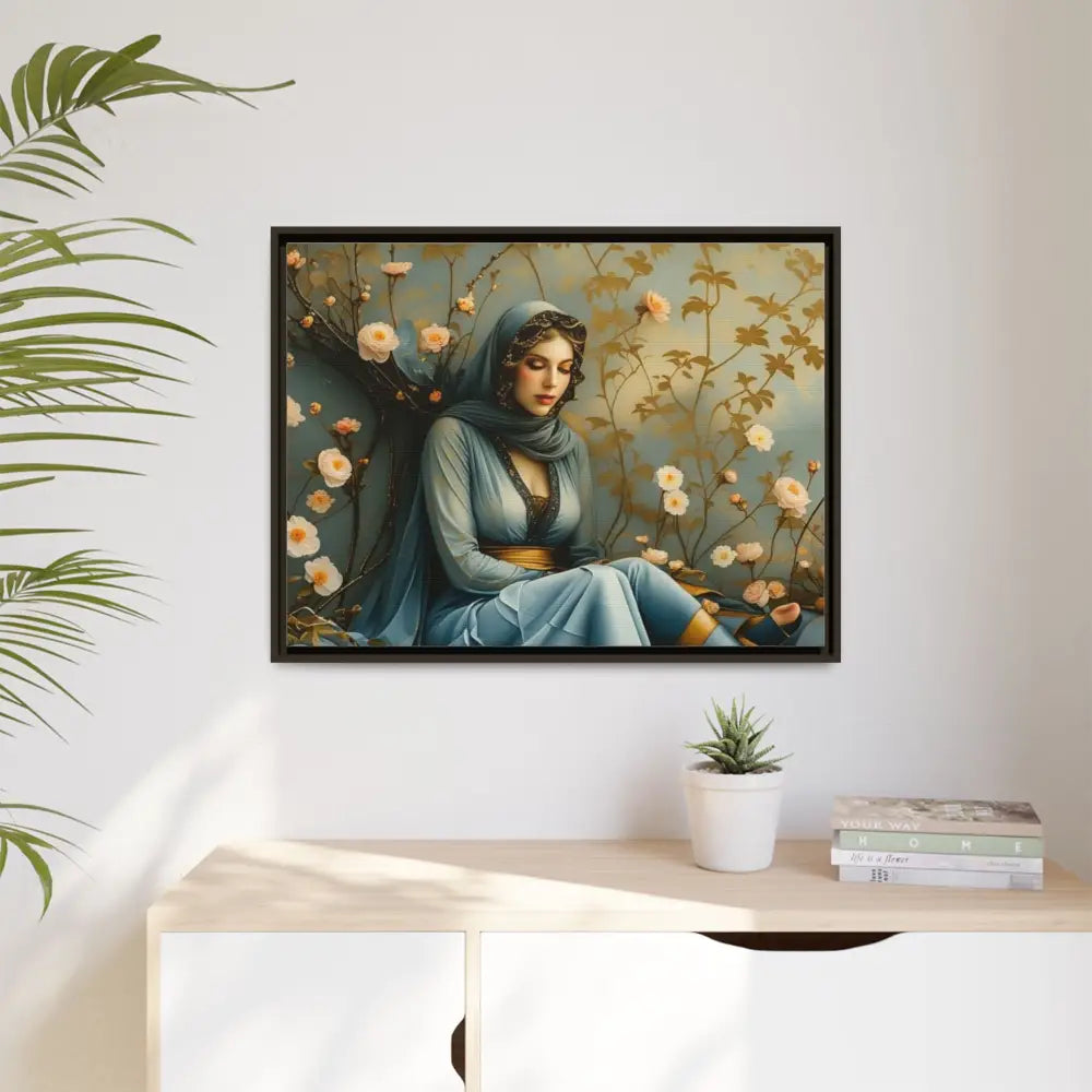 Canvas Wall Art - Woman Surrounded by Flowers Canvas