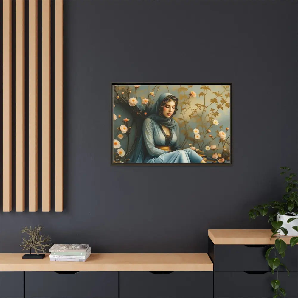 Canvas Wall Art - Woman Surrounded by Flowers Canvas