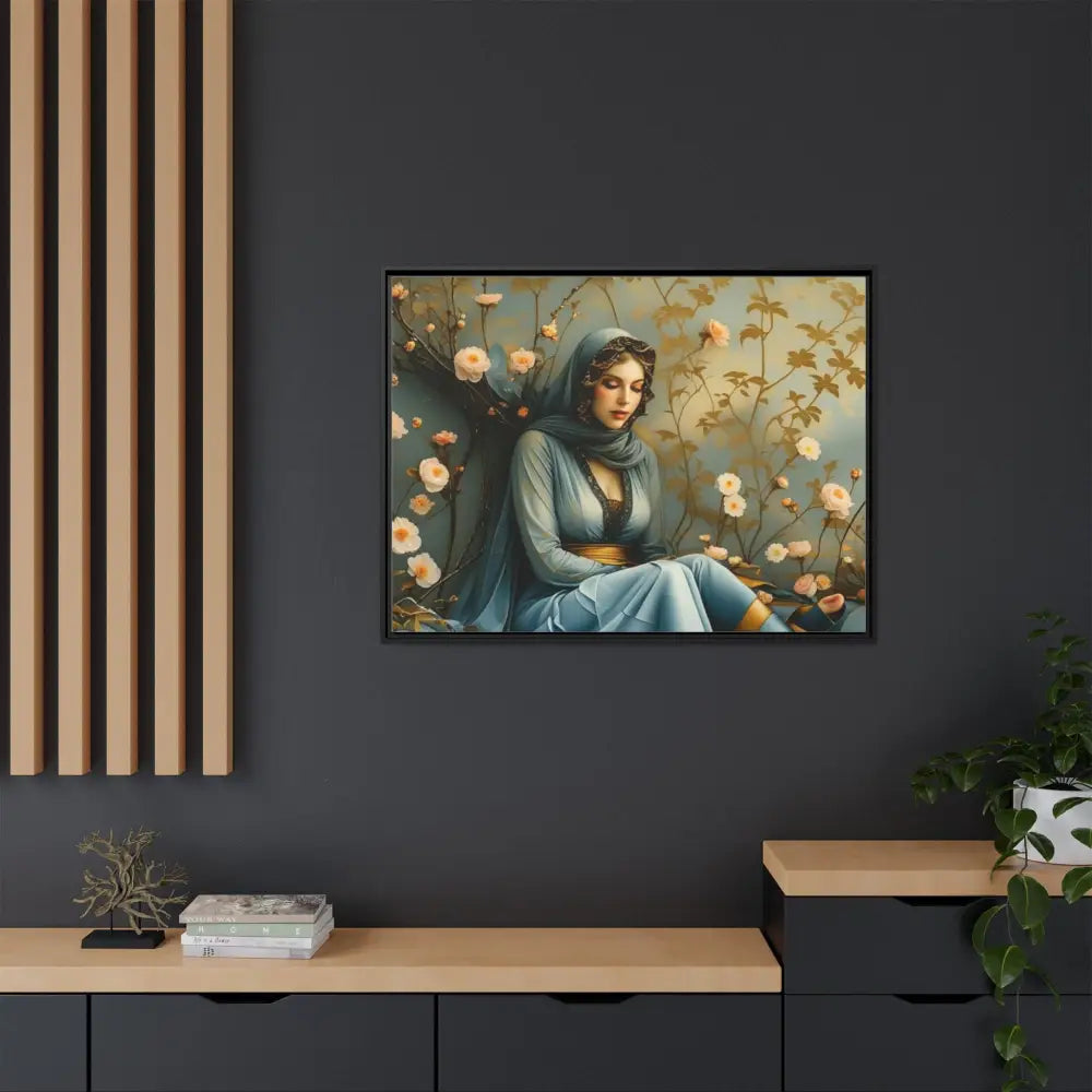 Canvas Wall Art - Woman Surrounded by Flowers Canvas