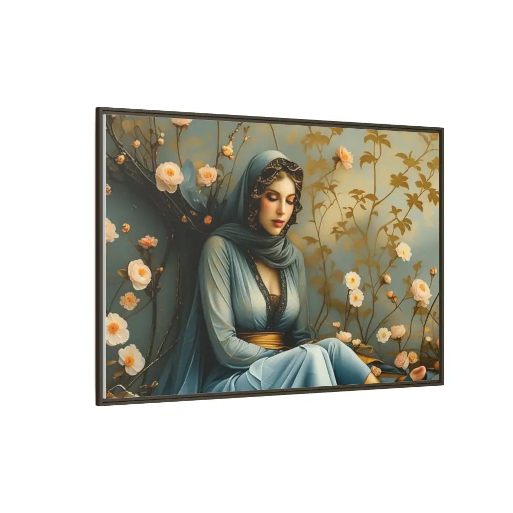 Canvas Wall Art - Woman Surrounded by Flowers Canvas