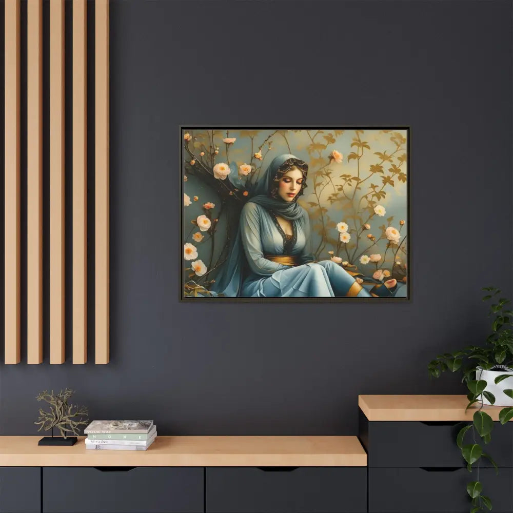 Canvas Wall Art - Woman Surrounded by Flowers Canvas