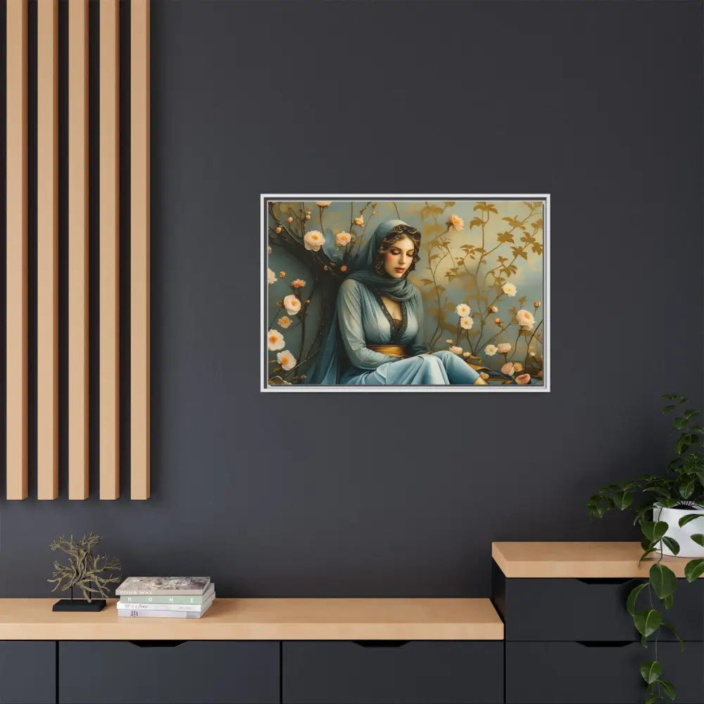 Canvas Wall Art - Woman Surrounded by Flowers Canvas