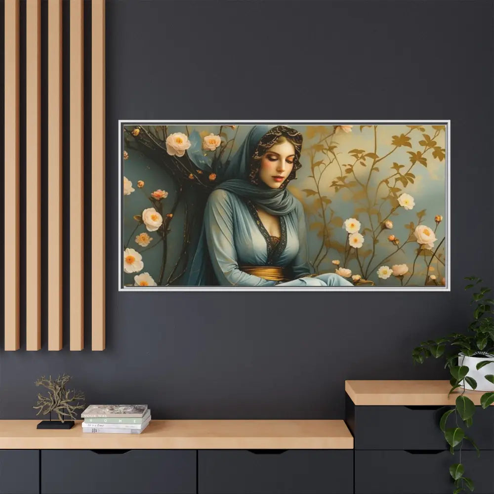 Canvas Wall Art - Woman Surrounded by Flowers Canvas