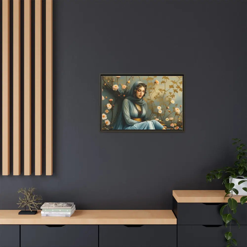 Canvas Wall Art - Woman Surrounded by Flowers Canvas