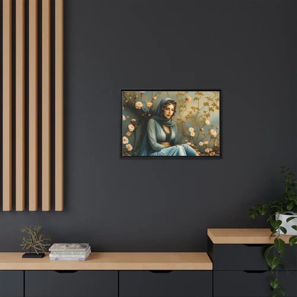 Canvas Wall Art - Woman Surrounded by Flowers Canvas
