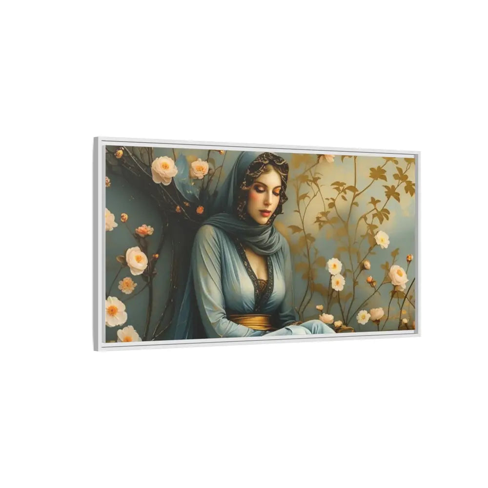 Canvas Wall Art - Woman Surrounded by Flowers Canvas