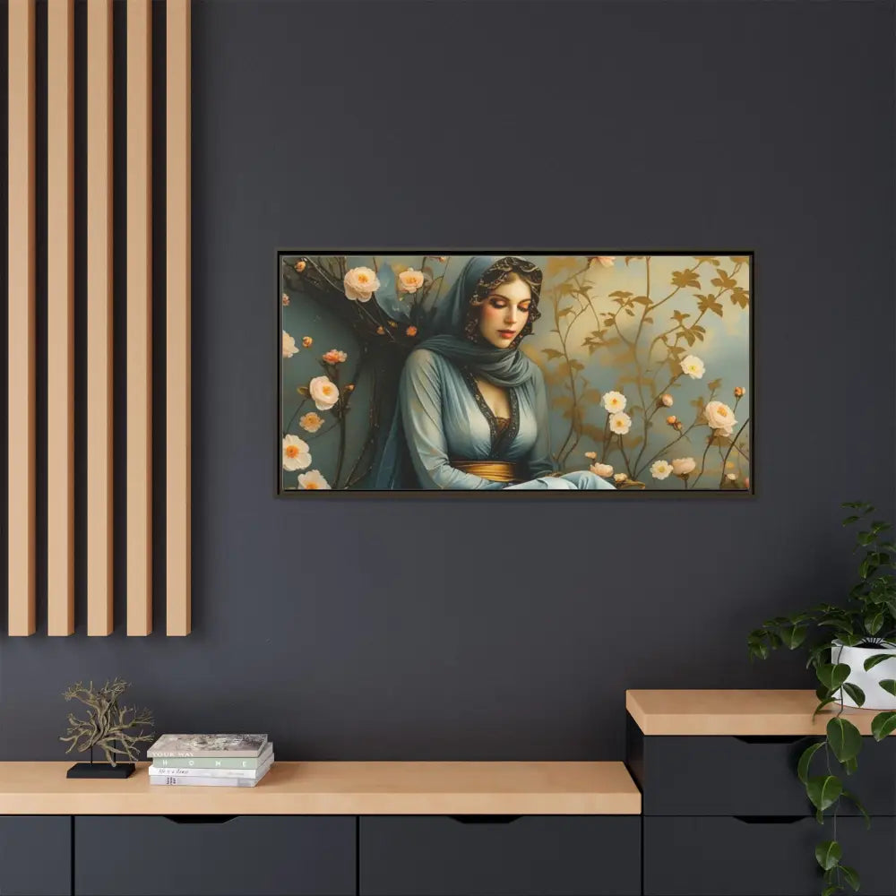 Canvas Wall Art - Woman Surrounded by Flowers Canvas