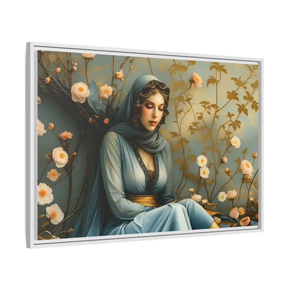 Canvas Wall Art - Woman Surrounded by Flowers Canvas