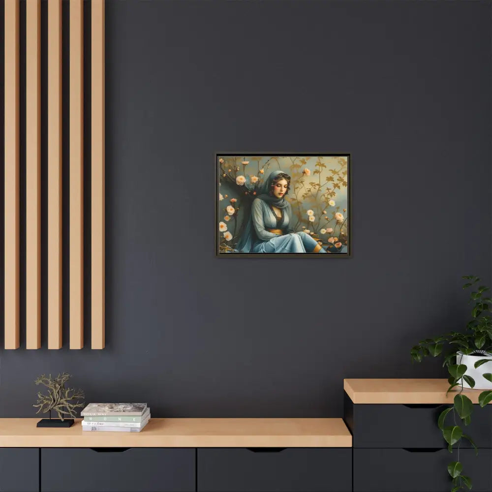 Canvas Wall Art - Woman Surrounded by Flowers Canvas