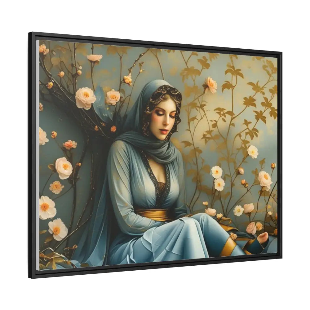 Canvas Wall Art - Woman Surrounded by Flowers Canvas