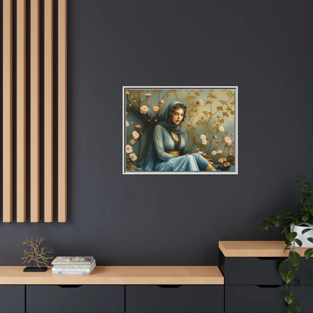 Canvas Wall Art - Woman Surrounded by Flowers Canvas