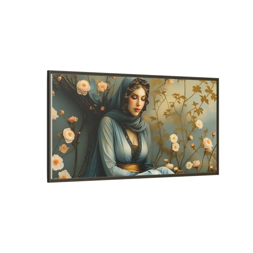 Canvas Wall Art - Woman Surrounded by Flowers Canvas