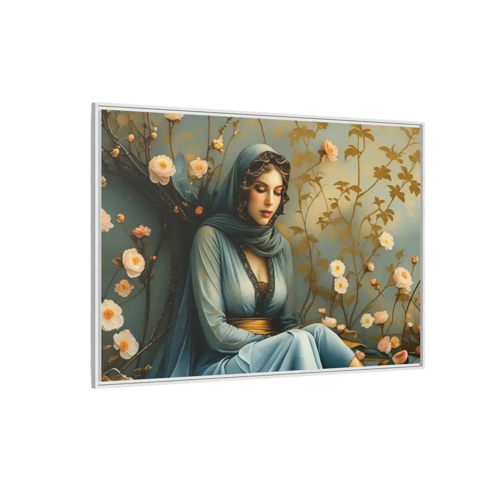 Canvas Wall Art - Woman Surrounded by Flowers Canvas