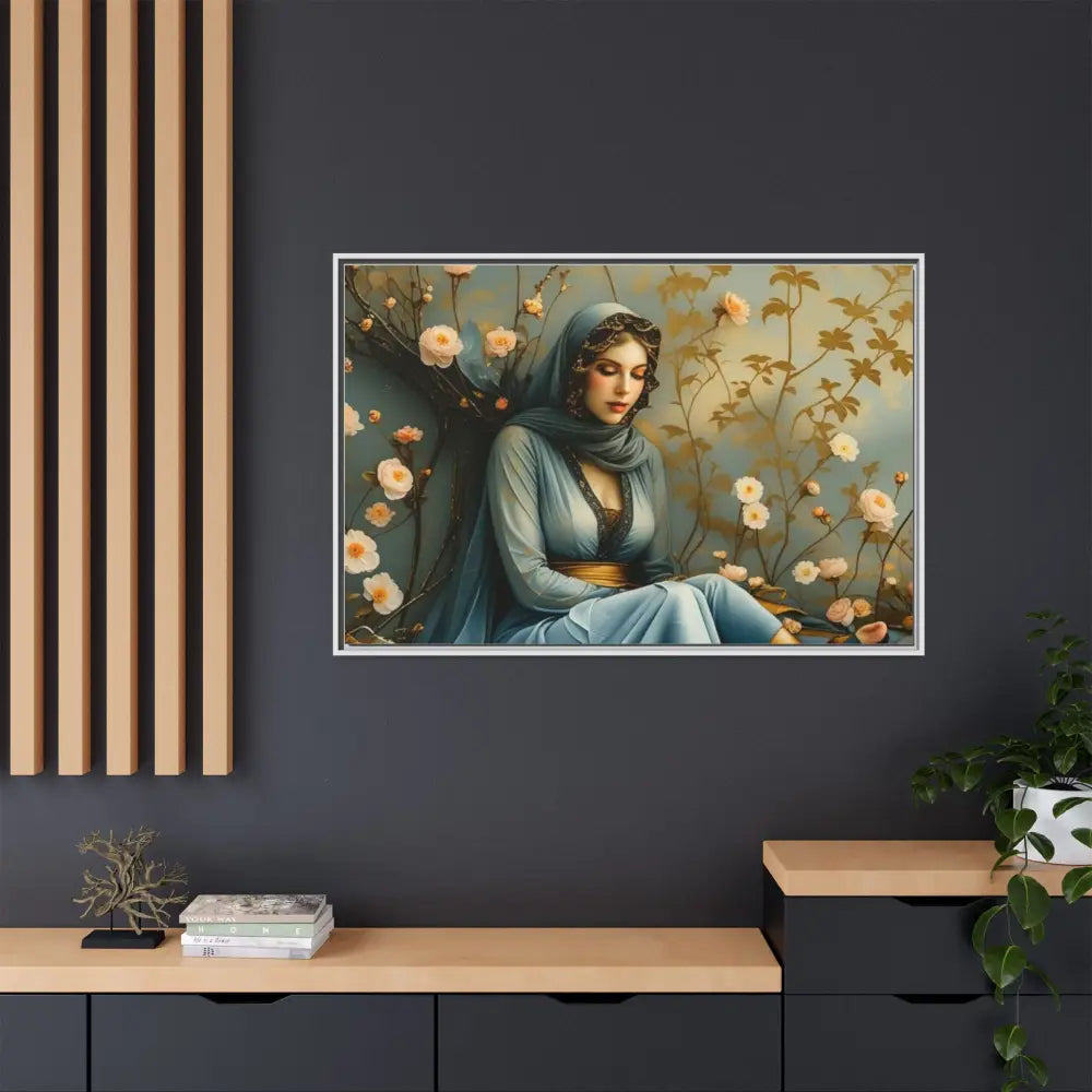 Canvas Wall Art - Woman Surrounded by Flowers Canvas