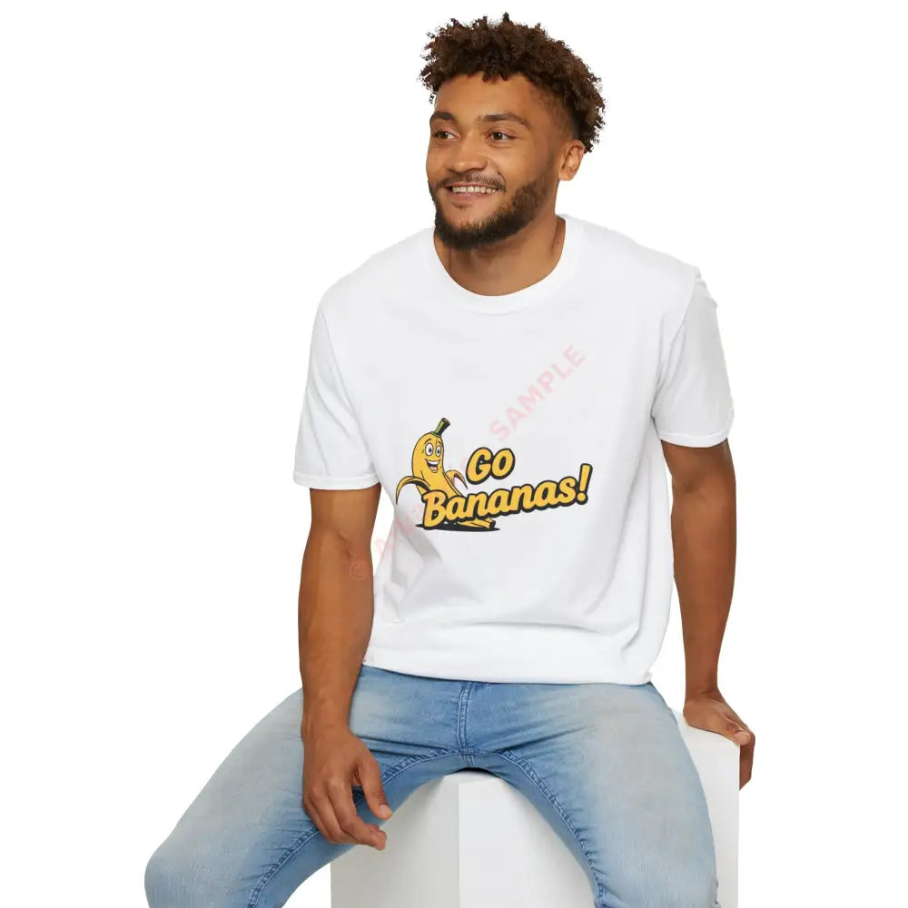 Cartoon banana T-shirt with funky bold lettering Positive Vibes Tee Casual Wear Gift for Friends Summer Style
