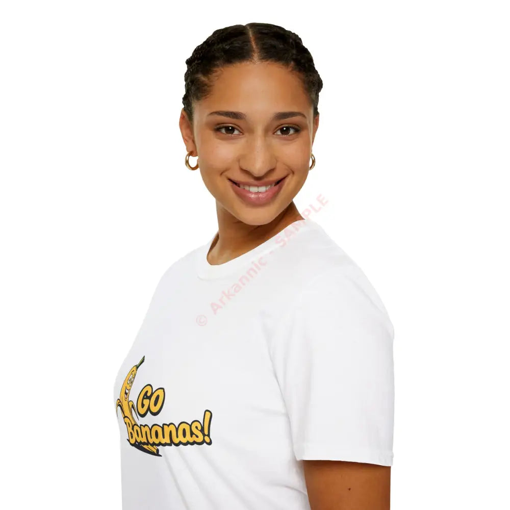 Cartoon banana T-shirt with funky bold lettering Positive Vibes Tee Casual Wear Gift for Friends Summer Style