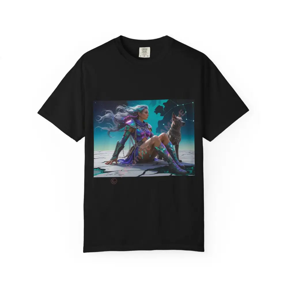 Celestial Guardian Unisex Garment-Dyed T-shirt Black / S T-Shirt