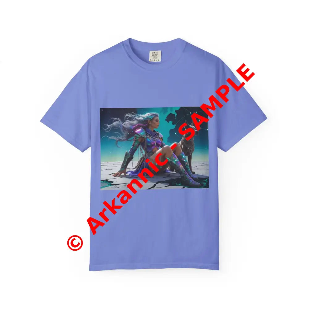Celestial Guardian Unisex Garment-Dyed T-shirt Flo Blue / S T-Shirt