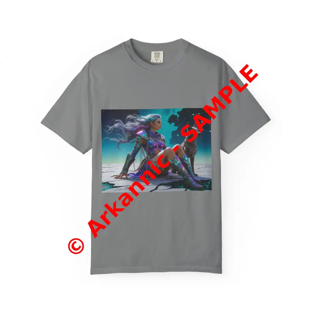 Celestial Guardian Unisex Garment-Dyed T-shirt Grey / S T-Shirt