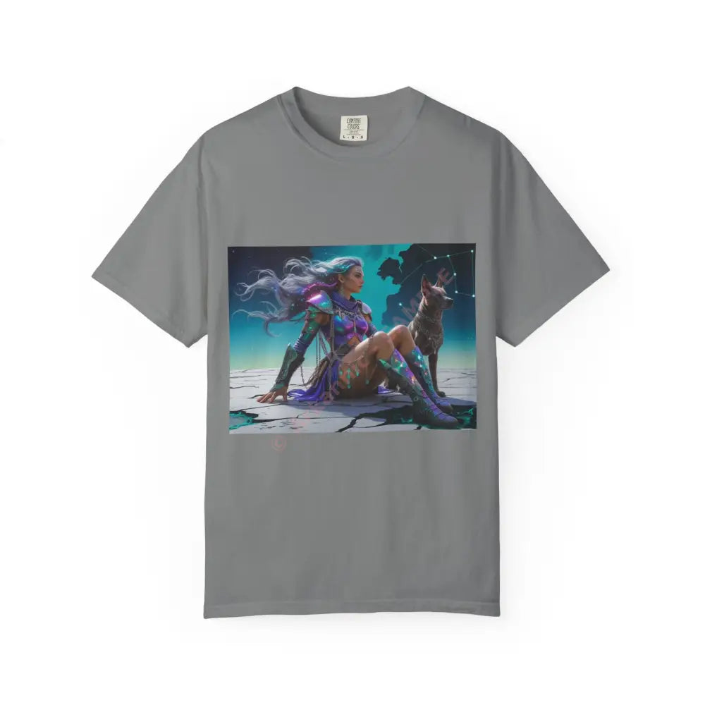 Celestial Guardian Unisex Garment-Dyed T-shirt Grey / S T-Shirt