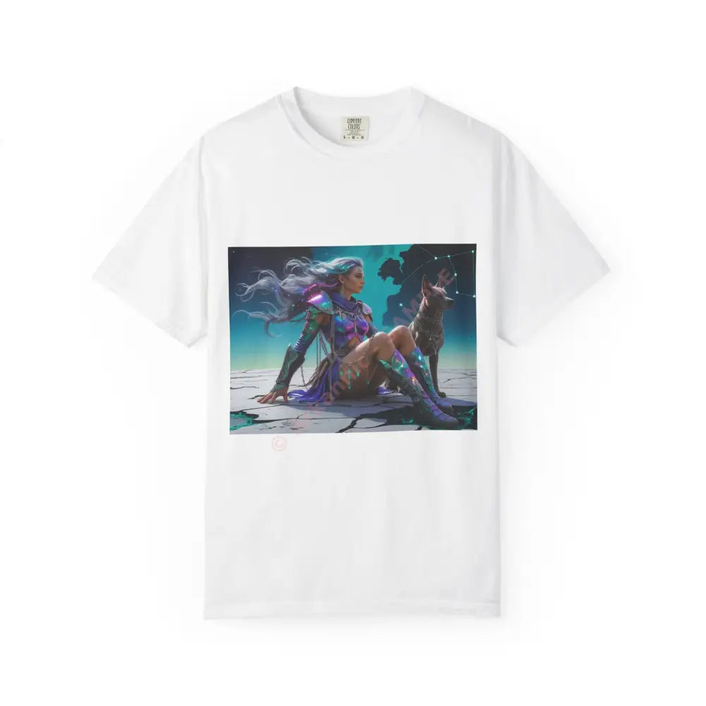 Celestial Guardian Unisex Garment-Dyed T-shirt White / S T-Shirt