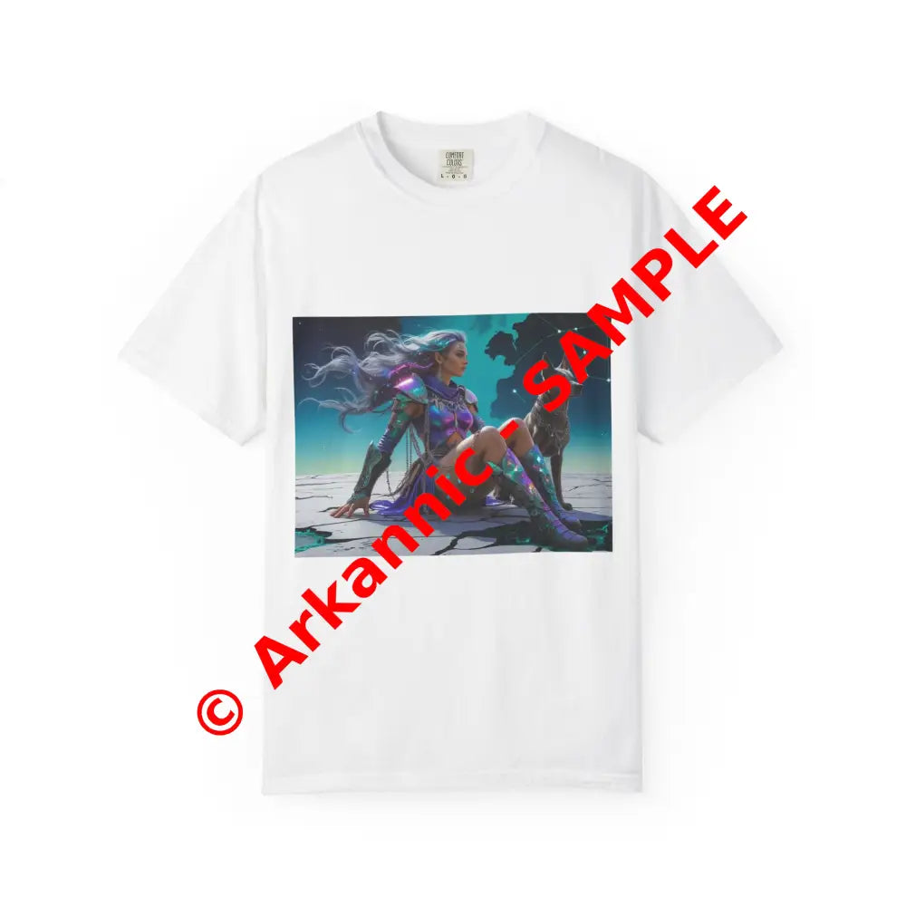 Celestial Guardian Unisex Garment-Dyed T-shirt White / S T-Shirt
