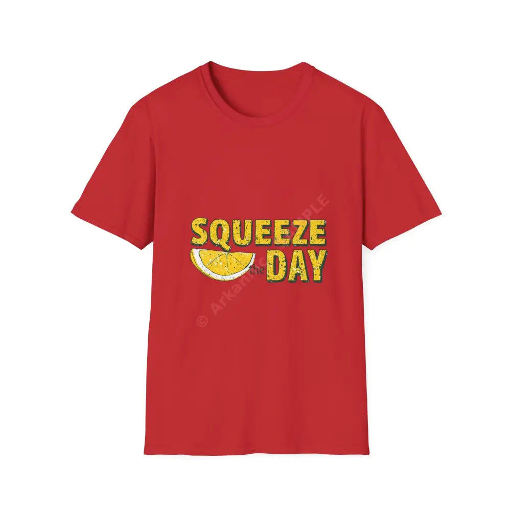Cheerful Lemon Quote T-Shirt Positive Vibes Tee Casual Wear Gift for Friends Summer Style Motivational Apparel Red / S