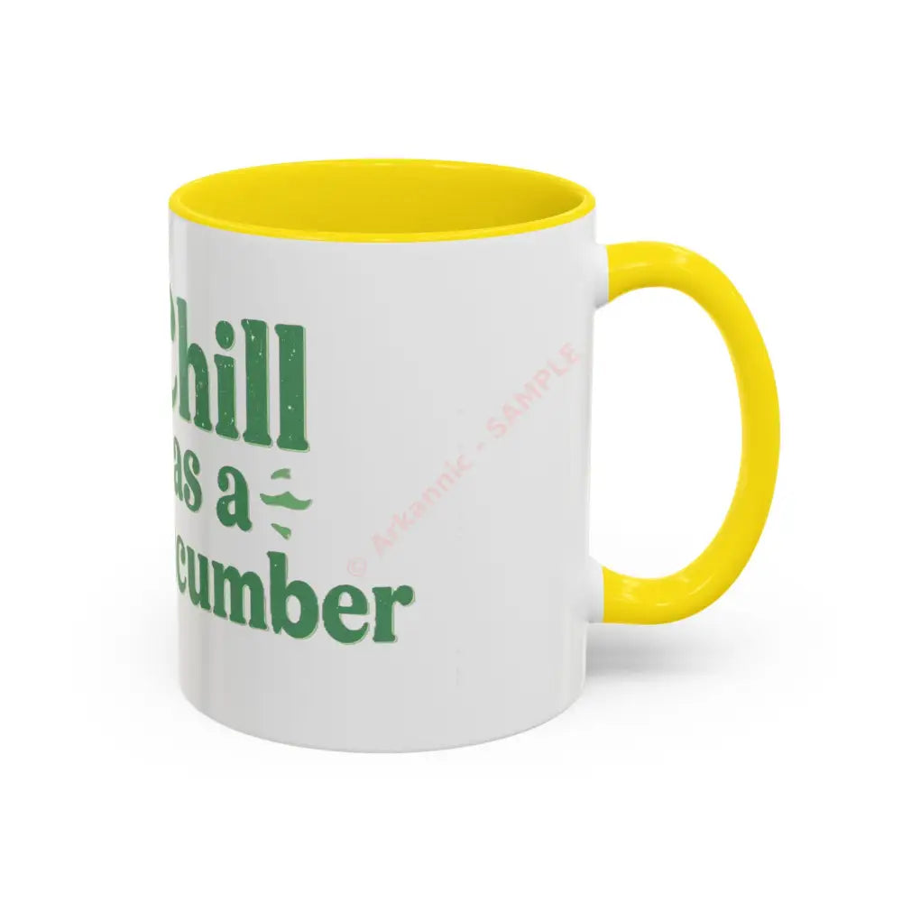 Chill as a Cucumber Coffee Mug | Funny Green Design | Cool Gift for Coffee & Tea Lovers Mug