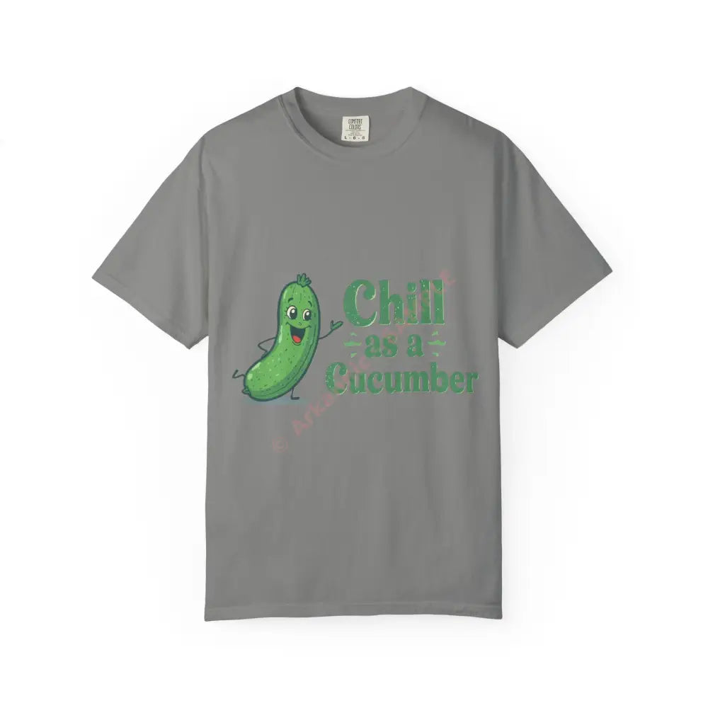 Chill as a Cucumber T-Shirt Funny T-Shirt Unisex Tee Gift for Him Gift for Her Relaxed Vibes Summer Fashion Granite / S