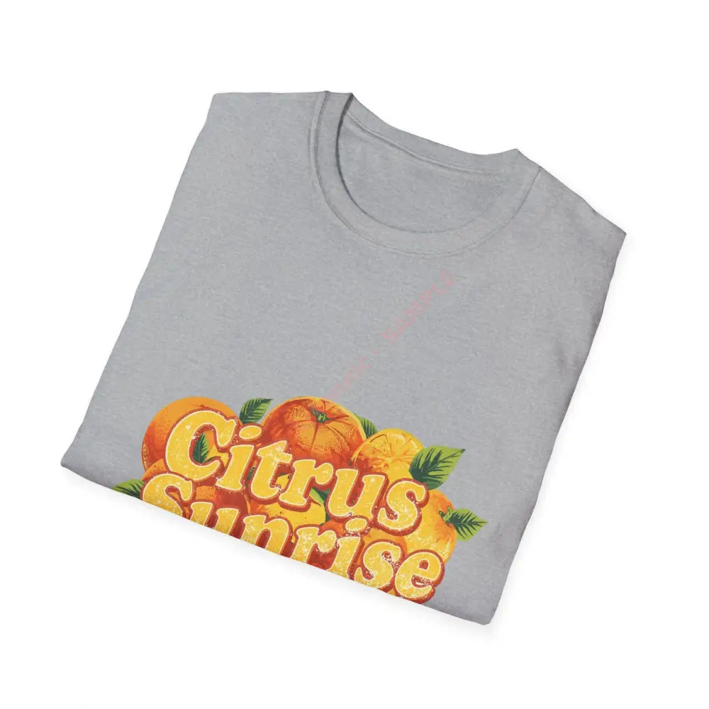 Citrus fruit T-shirt with radiant curved retro font T-Shirt