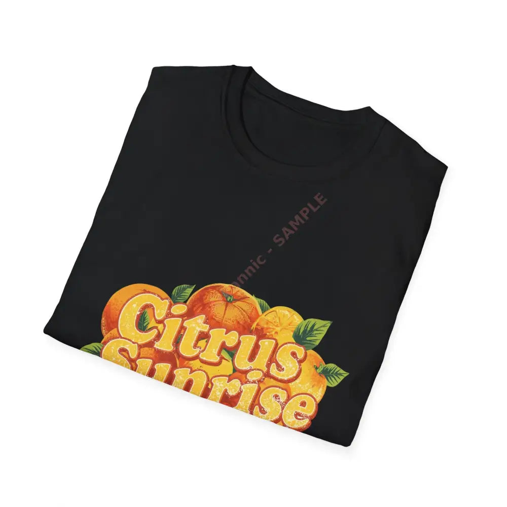 Citrus fruit T-shirt with radiant curved retro font T-Shirt