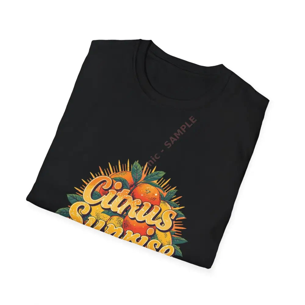 Citrus fruit T-shirt with radiant curved retro font T-Shirt