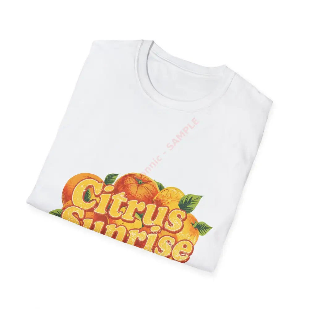 Citrus fruit T-shirt with radiant curved retro font T-Shirt