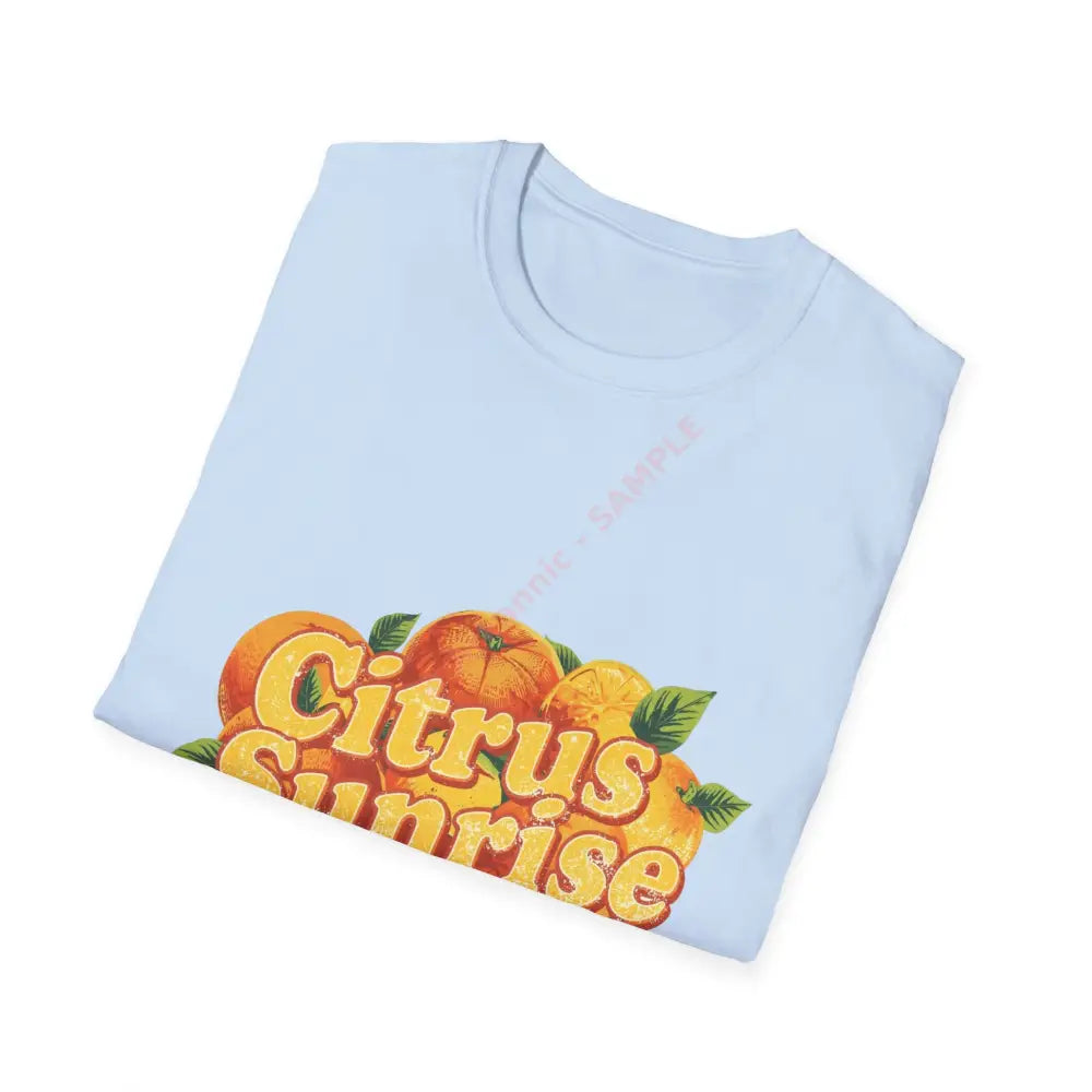 Citrus fruit T-shirt with radiant curved retro font T-Shirt