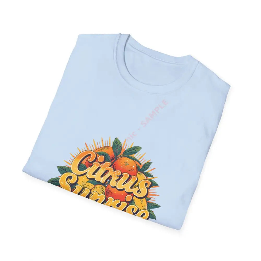 Citrus fruit T-shirt with radiant curved retro font T-Shirt