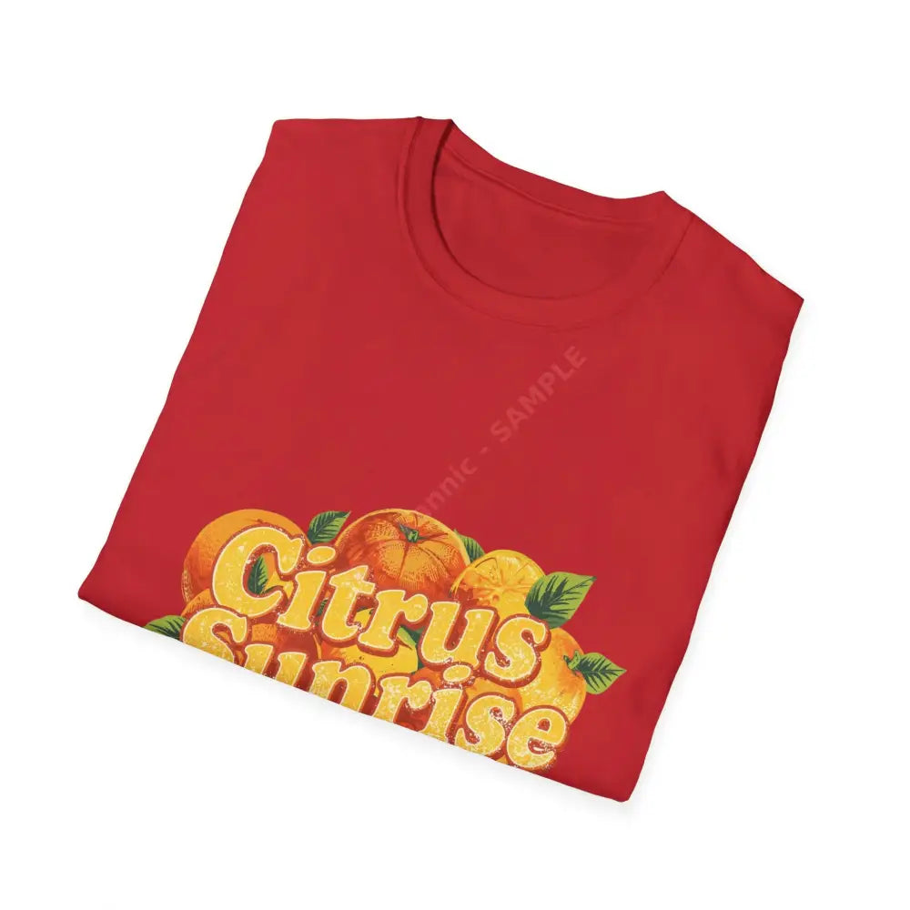 Citrus fruit T-shirt with radiant curved retro font T-Shirt